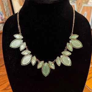 Charming Charlie Green Leaf Necklace